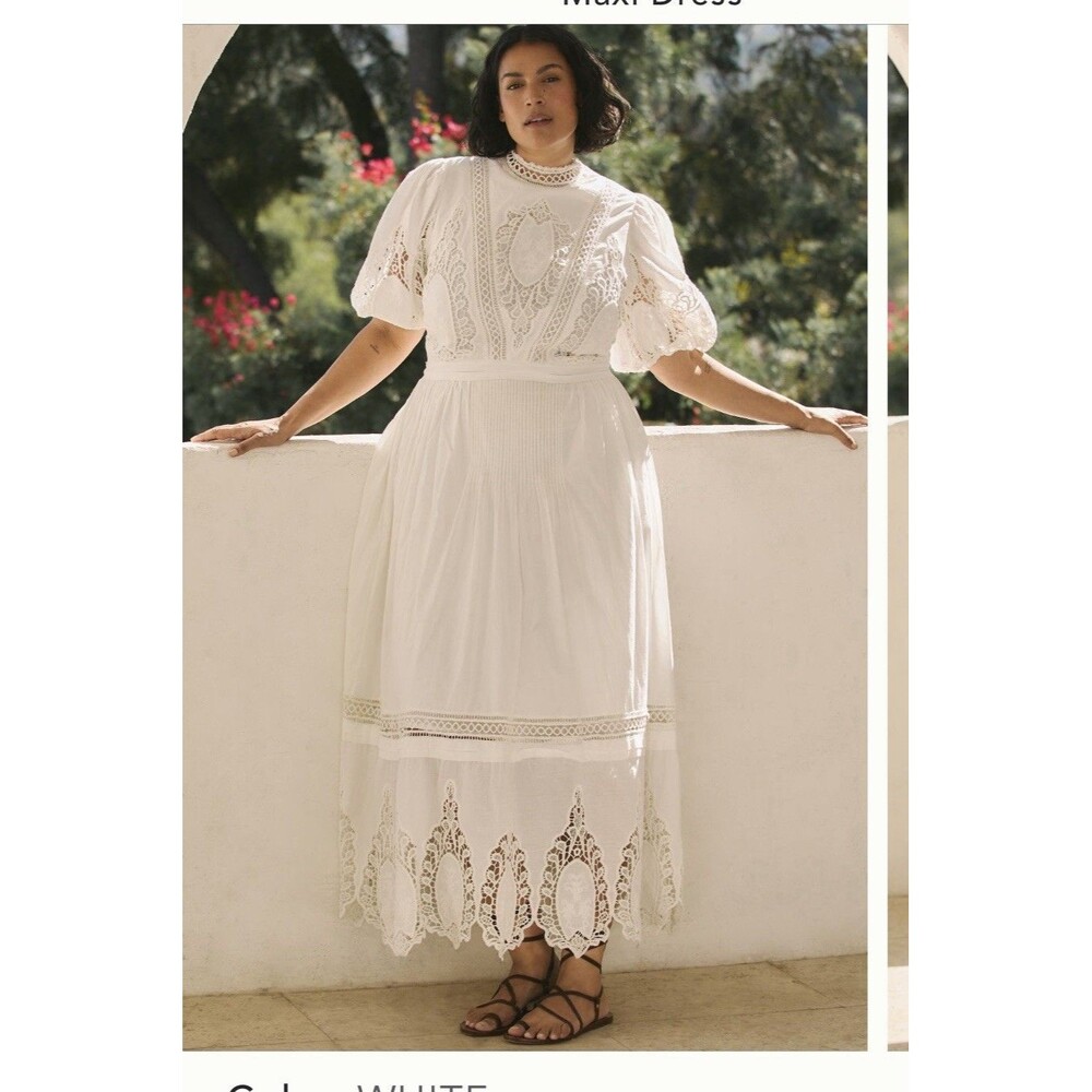 Anthropologie Forever That Girl Mock-Neck Lace Maxi Dress Sz 2X